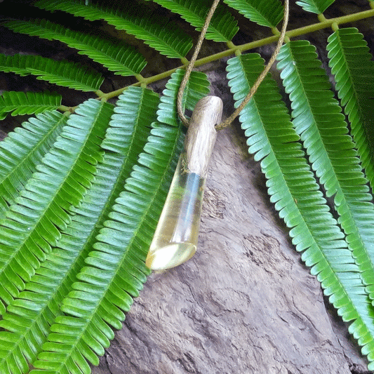 Driftwood with transparent resin