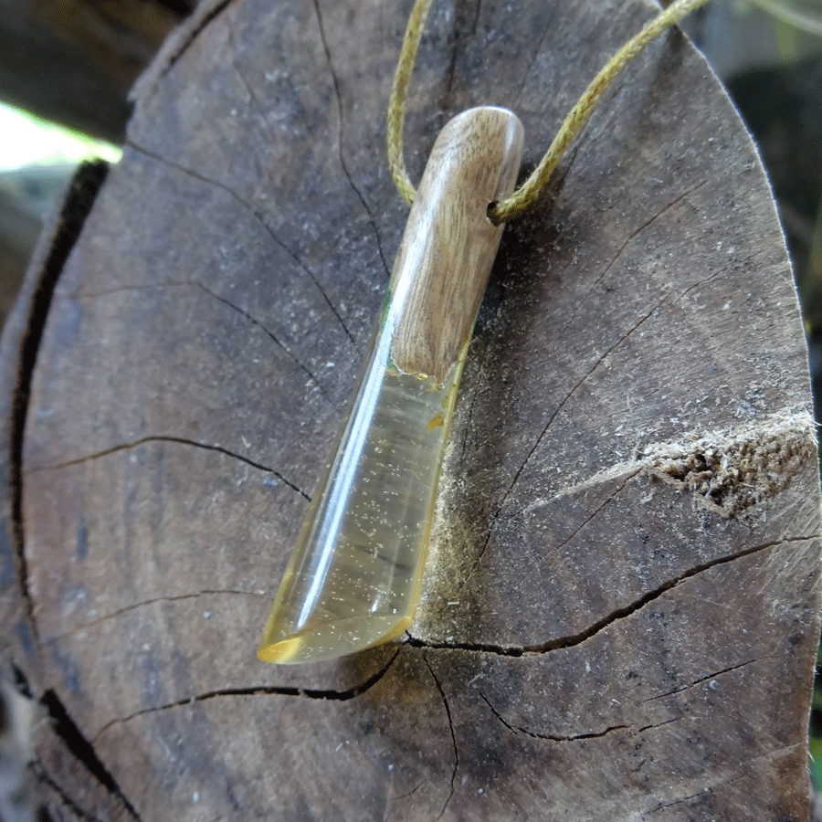 Driftwood with transparent resin