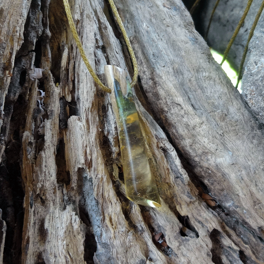 Driftwood with transparent resin