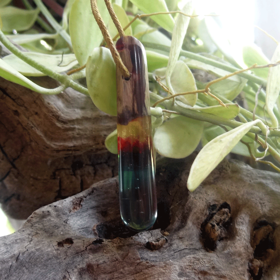 Driftwood with multi coloured resin