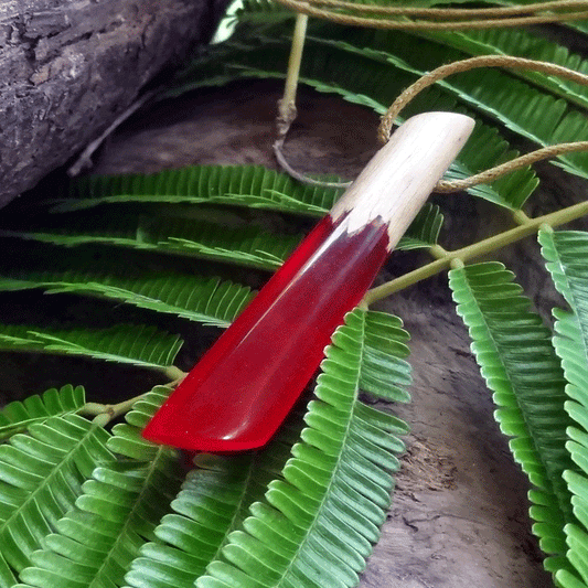 Driftwood with pink resin