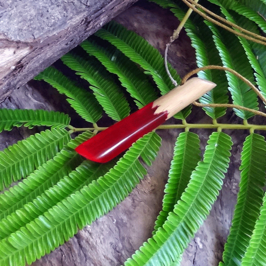 Driftwood with pink resin