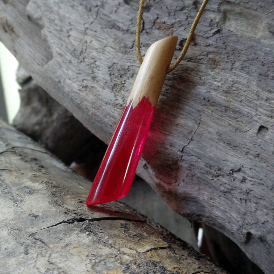 Driftwood with pink resin