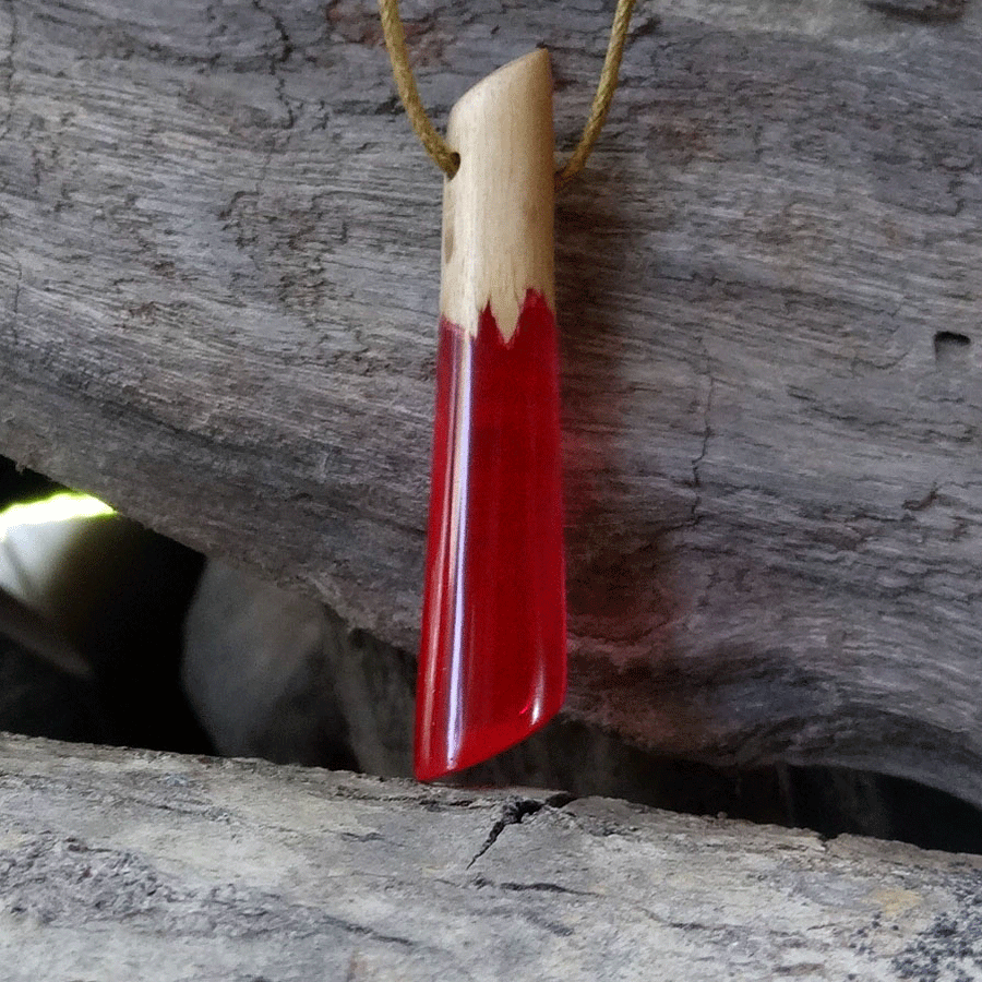 Driftwood with pink resin