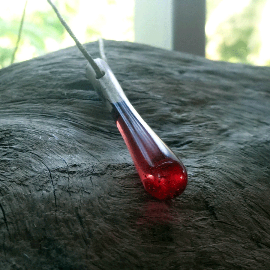 Driftwood with pink resin