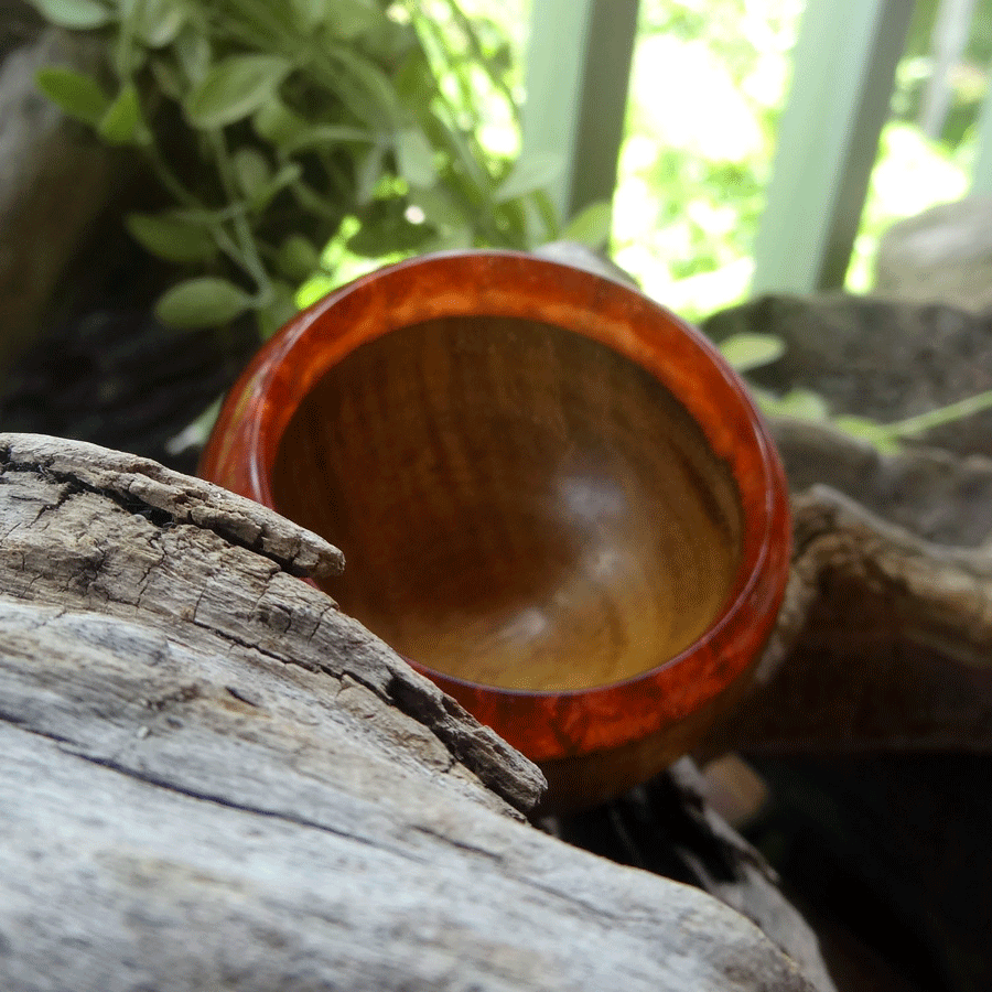 Driftwood and red resin trinket bowl