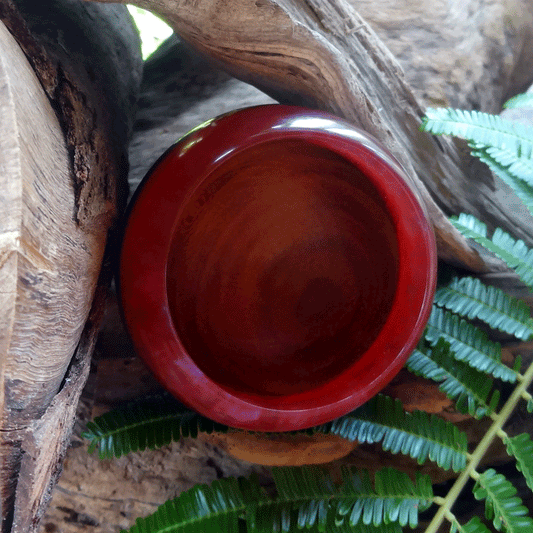 Driftwood and pink resin trinket bowl